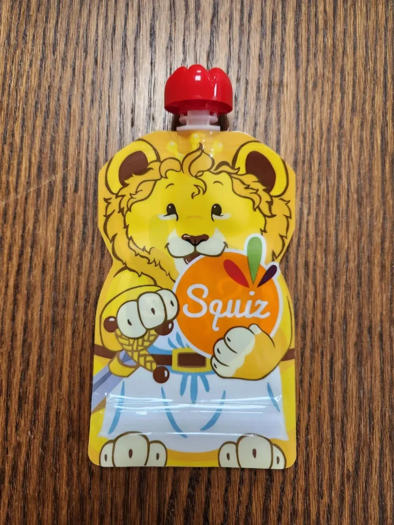 Gourde à compote et yaourts - Compotine Squiz (Lion)