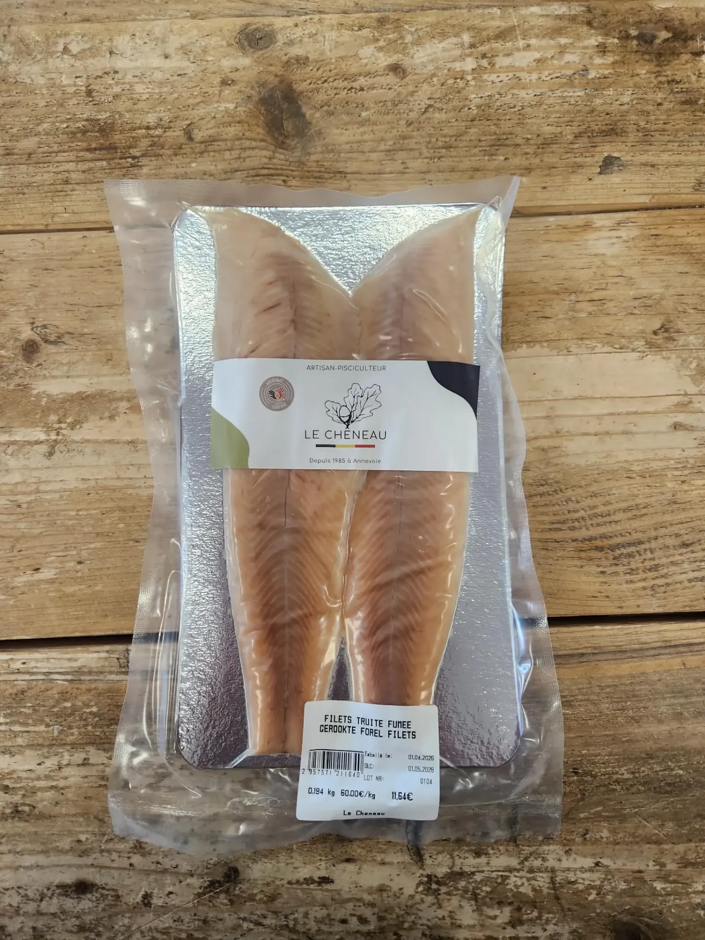 Truite belge fumée /100 g