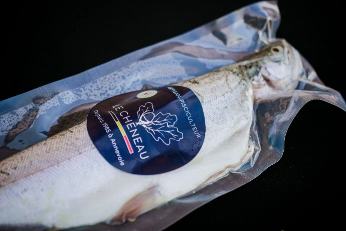 Truite fraîche belge /100 g (SUR COMMANDE)