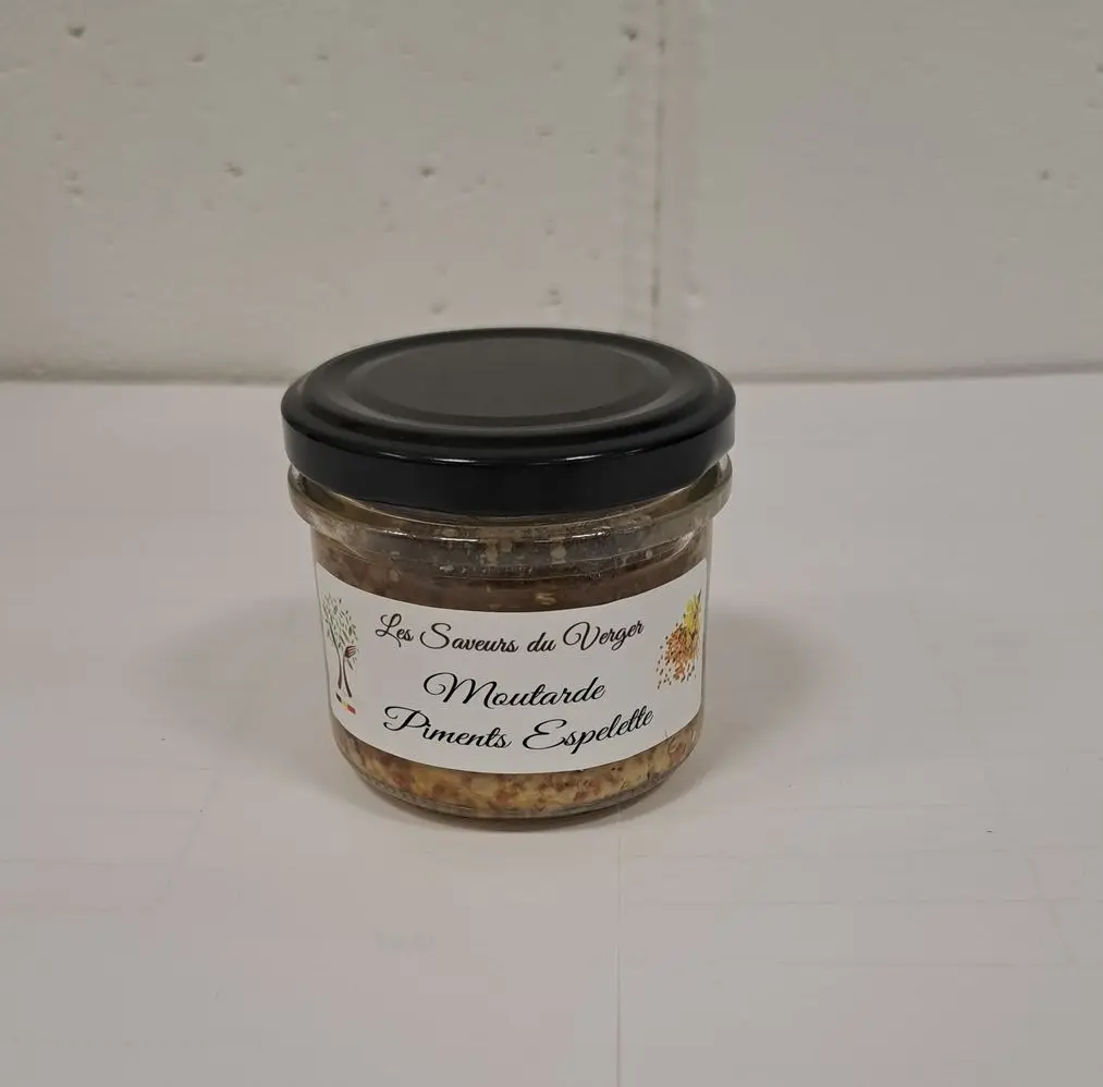 Moutarde à l'ancienne au piment d'Espelette belge