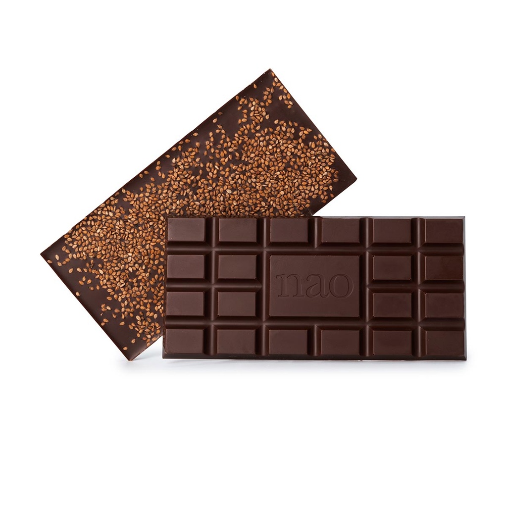 Tablette chocolat noir 72% au sésame Bio 80g  