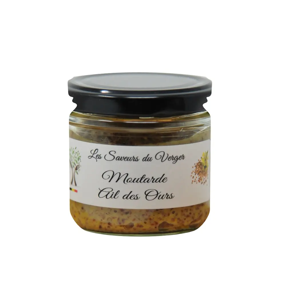 Moutarde à l'ancienne à l'ail des ours belge