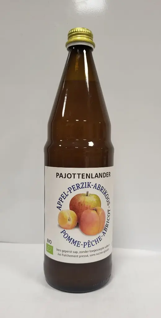 Jus pomme-pêche-abricot bio 75 cl