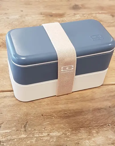 Bento double beige-bleu