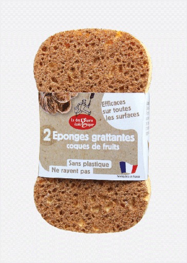 Eponge biodégradable aux noix